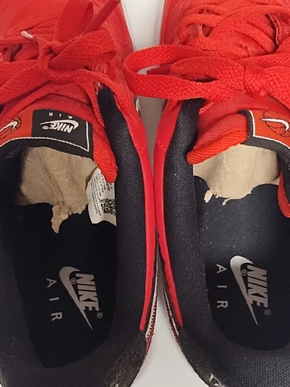Nike Air Force 1 Low Reverse Stitch| Size 10| University Red, Black, White